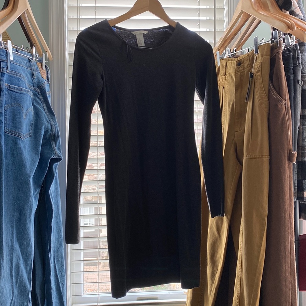 Grey H&M basic long tight dress